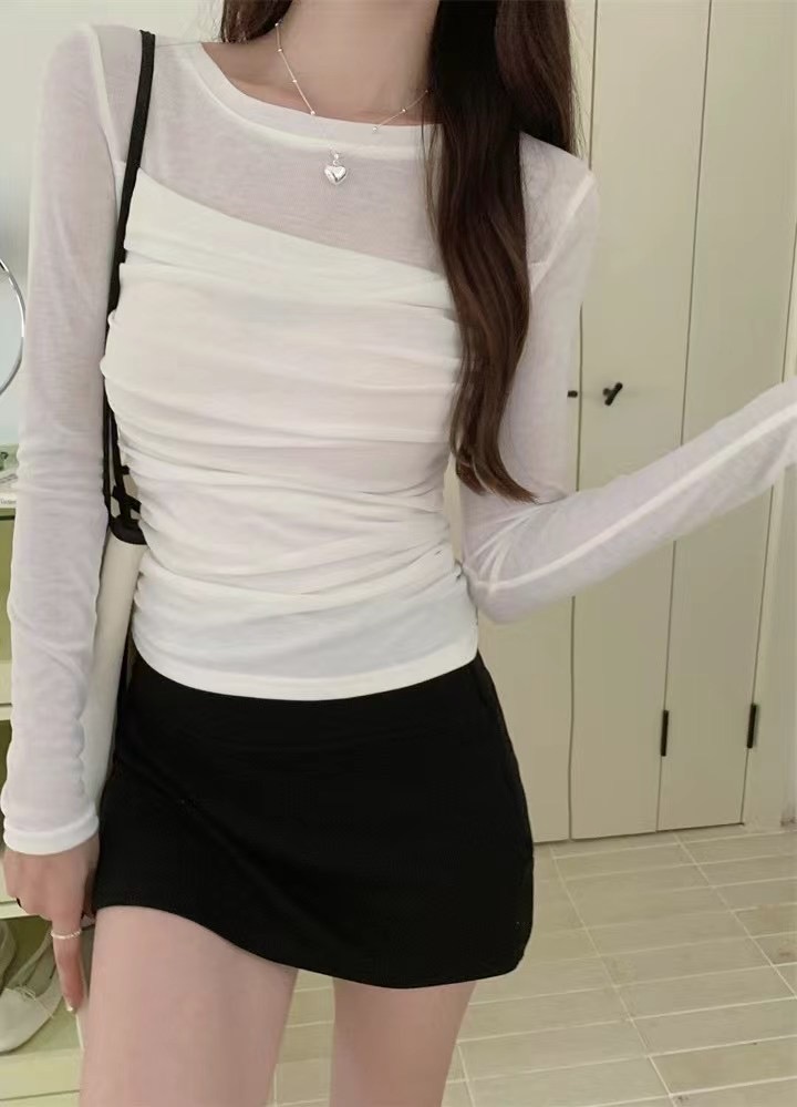 PLUS82韓國直郵㊣女裝新款推薦人氣職業時尚25春夏襯衫蕾絲衫PLUS82襯衫/蕾絲衫圖色4