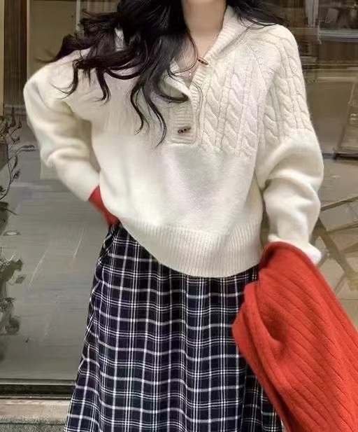 PLUS82直郵韓國代購㊣女裝新款25春夏職業休閑推薦熱賣針織衫PLUS82針織衫