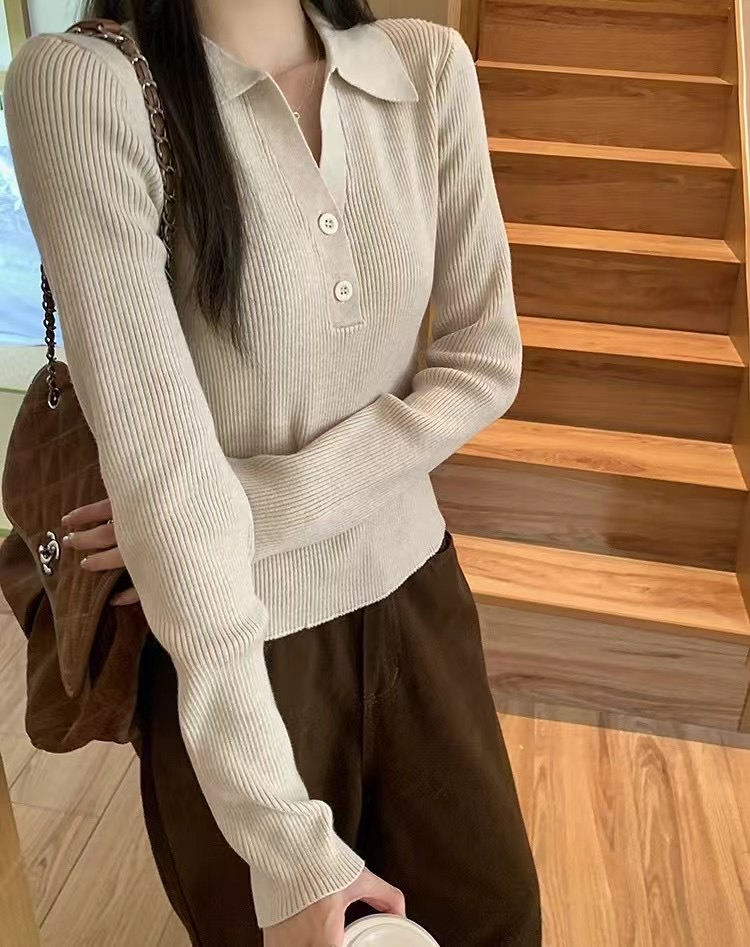 PLUS82直郵韓國代購㊣女裝新款時尚人氣25春夏休閑推薦針織衫PLUS82針織衫