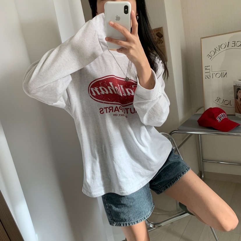 FROMJINI韓國㊣直郵東大門代購女裝新品熱賣休閑推薦長袖T恤FROMJINI長袖T恤