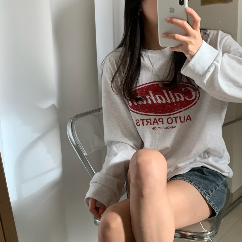 FROMJINI韓國㊣直郵東大門代購女裝新品熱賣休閑推薦長袖T恤FROMJINI長袖T恤