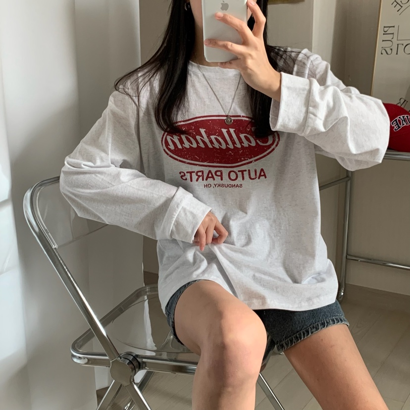 FROMJINI韓國㊣直郵東大門代購女裝新品熱賣休閑推薦長袖T恤FROMJINI長袖T恤