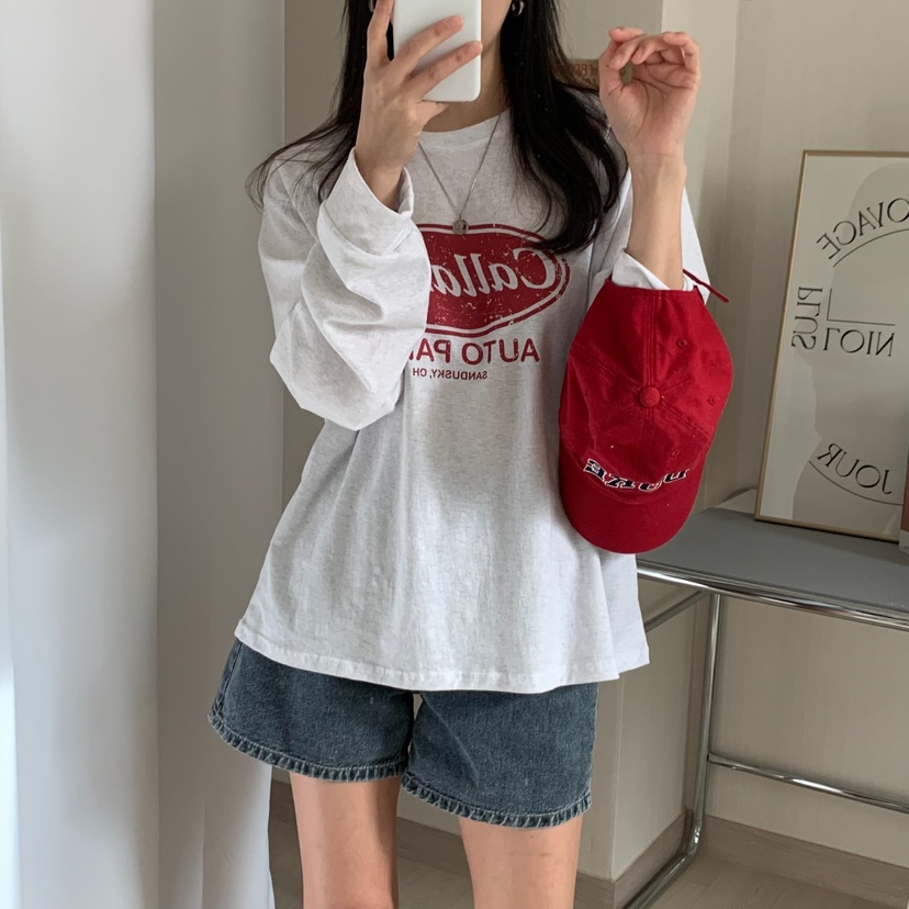 FROMJINI韓國㊣直郵東大門代購女裝新品熱賣休閑推薦長袖T恤FROMJINI長袖T恤