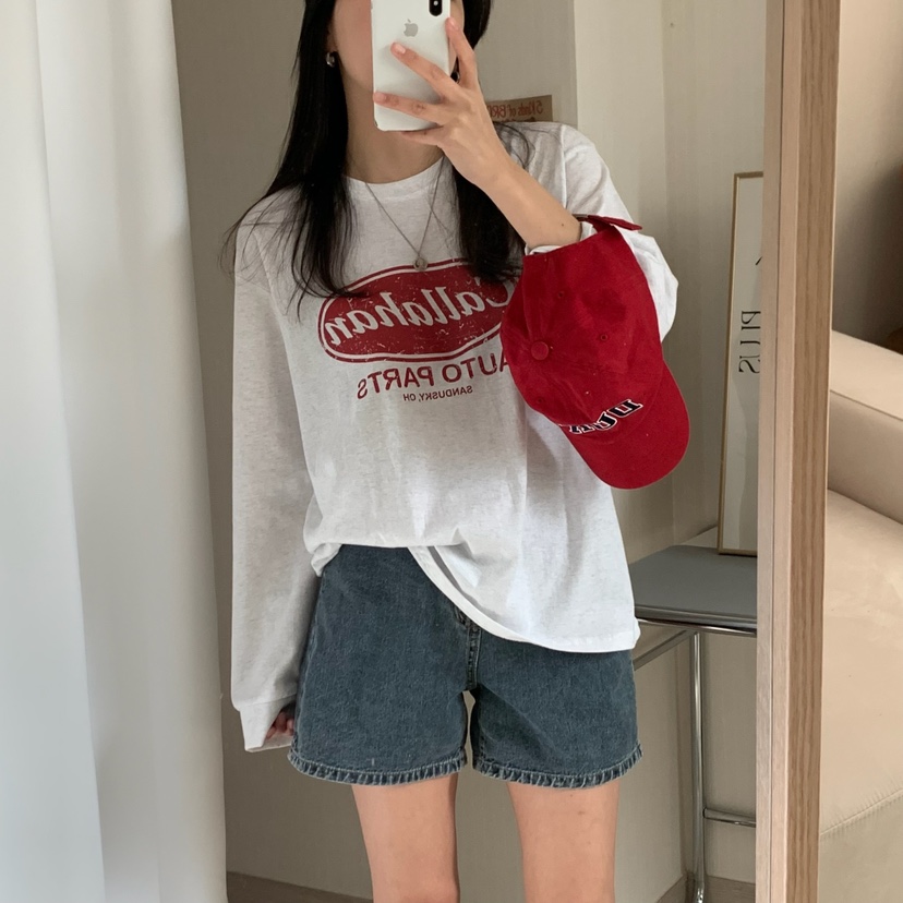 FROMJINI韓國㊣直郵東大門代購女裝新品熱賣休閑推薦長袖T恤FROMJINI長袖T恤