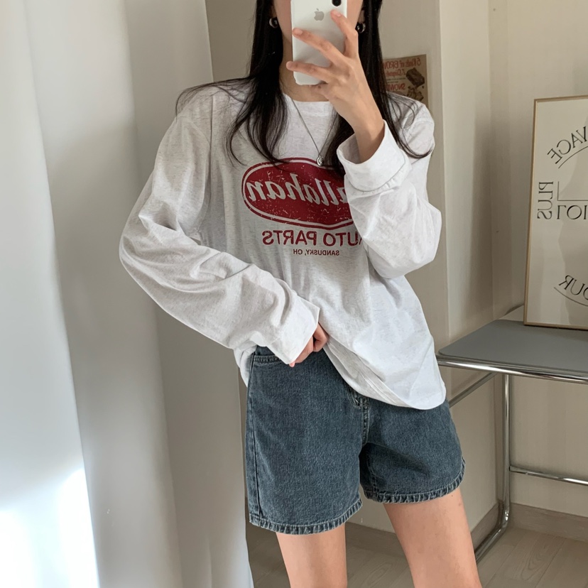 FROMJINI韓國㊣直郵東大門代購女裝新品熱賣休閑推薦長袖T恤FROMJINI長袖T恤