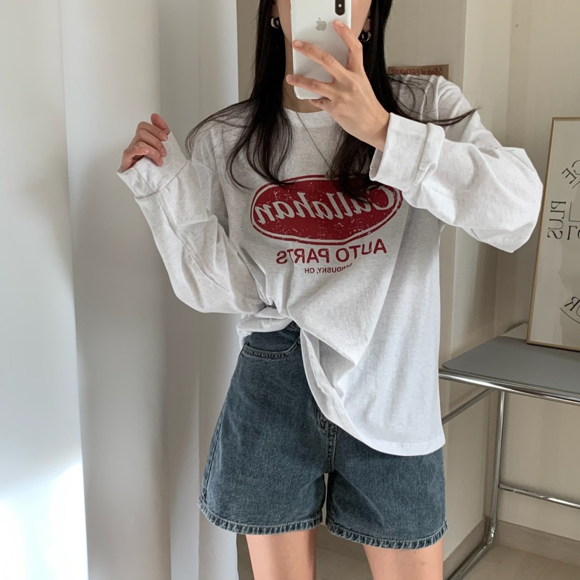 FROMJINI韓國㊣直郵東大門代購女裝新品熱賣休閑推薦長袖T恤FROMJINI長袖T恤