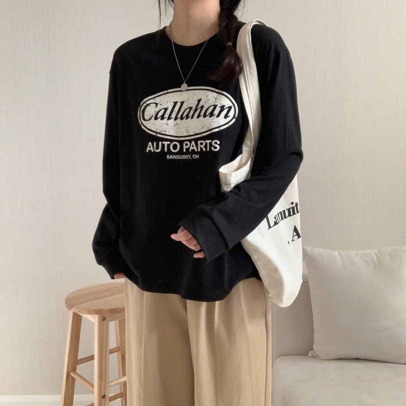 FROMJINI韓國㊣直郵東大門代購女裝新品熱賣休閑推薦長袖T恤FROMJINI長袖T恤