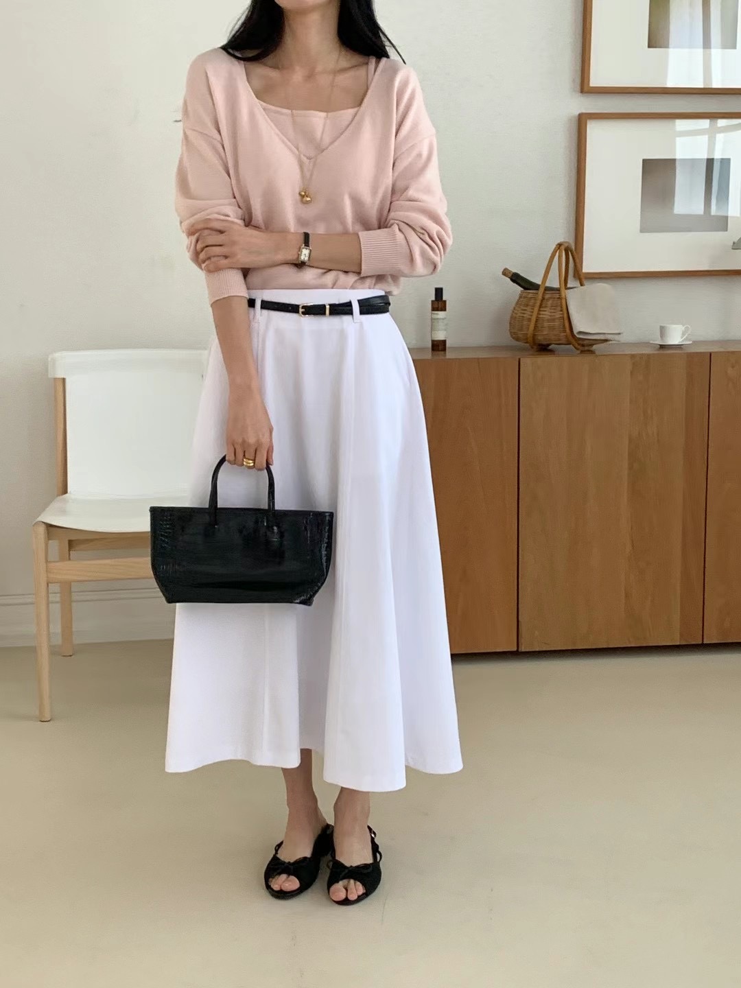 RING OF NOI韓國直郵㊣女裝新品熱賣推薦時尚25春夏人氣長裙RING OF NOI長裙