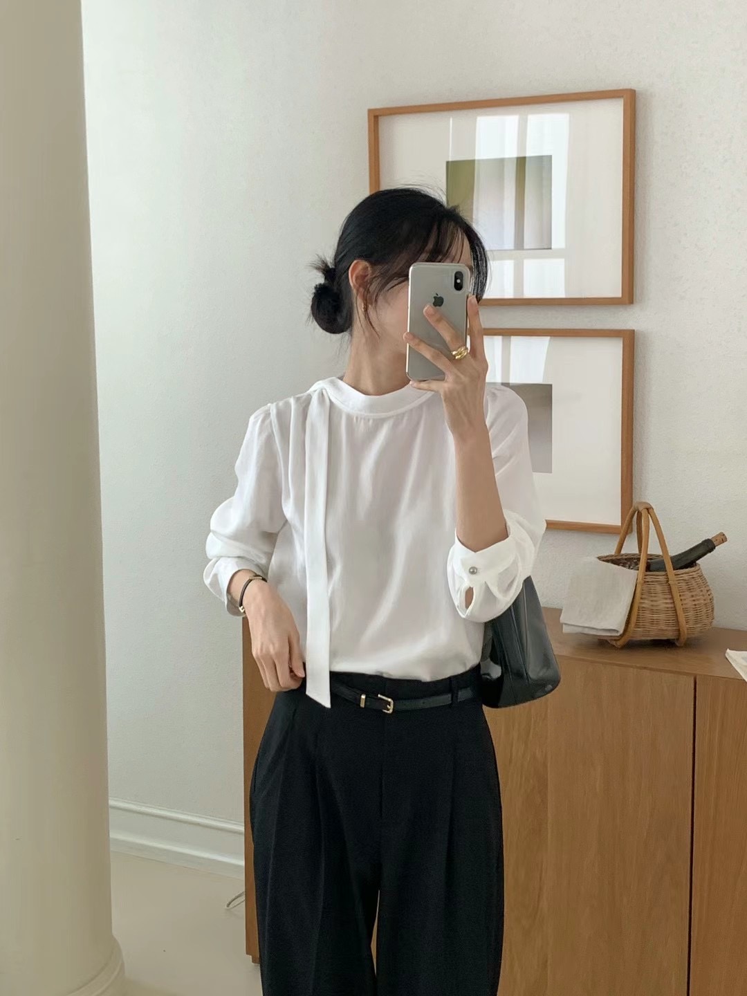 RING OF NOI韓國直郵㊣女裝新品職業休閑推薦人氣襯衫蕾絲衫RING OF NOI襯衫/蕾絲衫