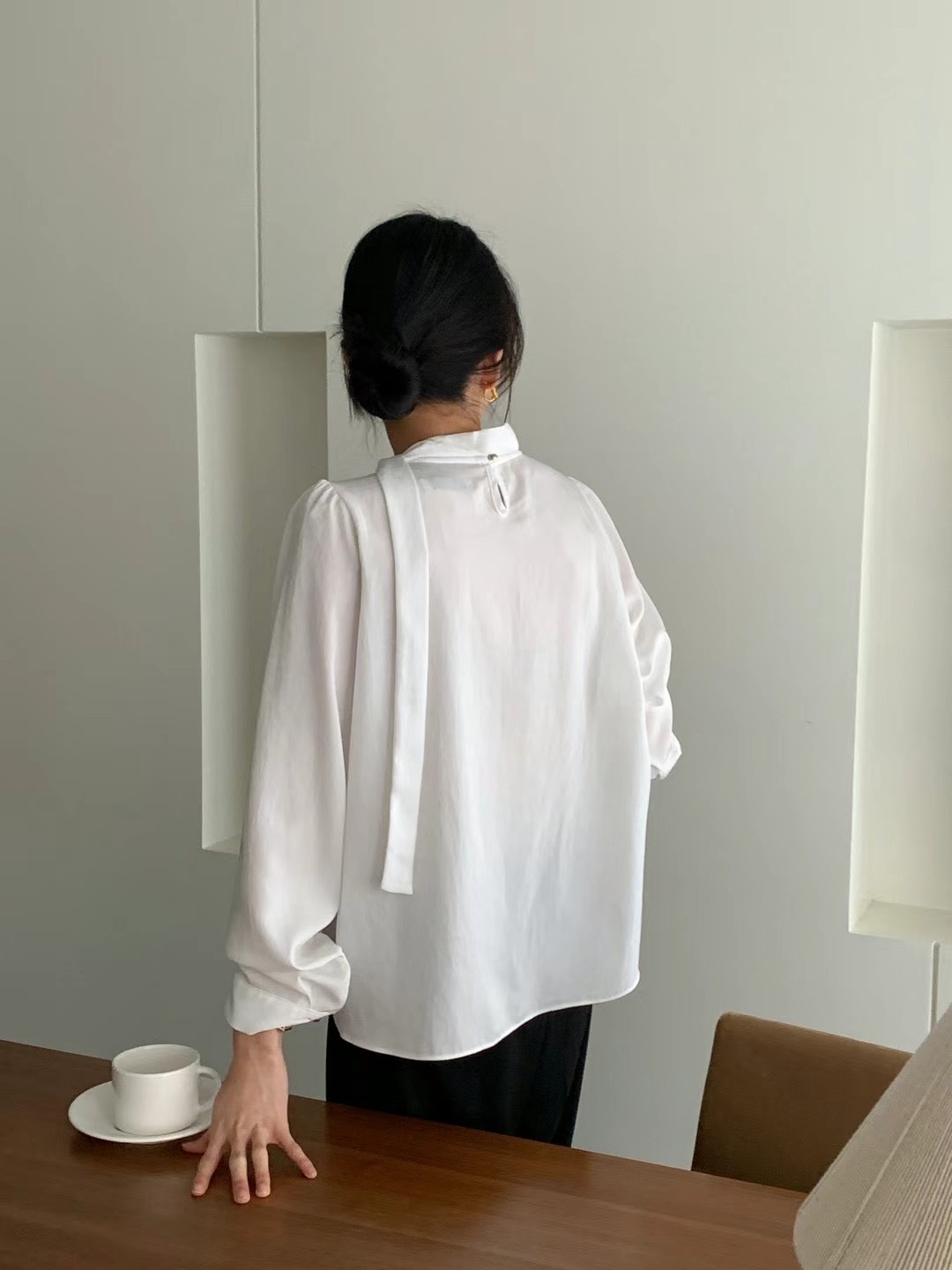 RING OF NOI韓國直郵㊣女裝新品職業休閑推薦人氣襯衫蕾絲衫RING OF NOI襯衫/蕾絲衫