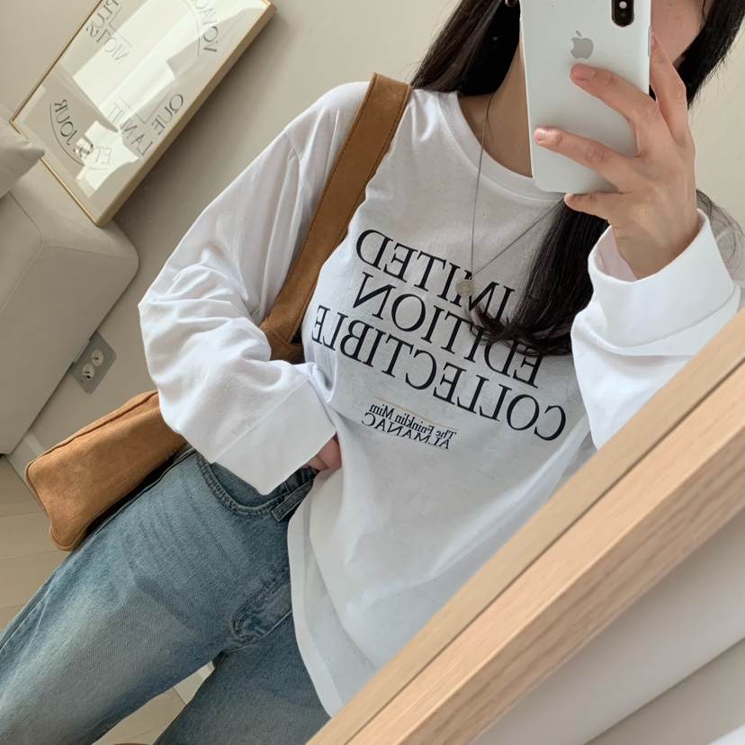 FROMJINI韓國直郵㊣東大門實拍女裝新品人氣時尚25春夏長袖T恤FROMJINI長袖T恤