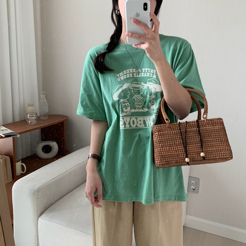 FROMJINI韓國㊣直郵東大門代購女裝新款25春夏熱賣休閑人氣T恤FROMJINIT恤