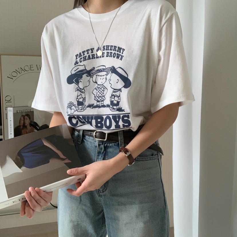FROMJINI韓國㊣直郵東大門代購女裝新款25春夏熱賣休閑人氣T恤FROMJINIT恤