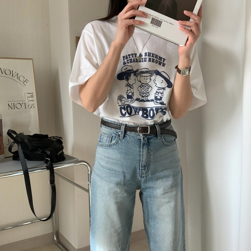 FROMJINI韓國㊣直郵東大門代購女裝新款25春夏熱賣休閑人氣T恤FROMJINIT恤