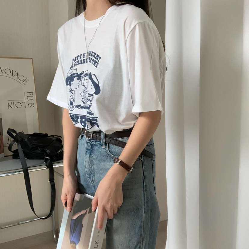 FROMJINI韓國㊣直郵東大門代購女裝新款25春夏熱賣休閑人氣T恤FROMJINIT恤