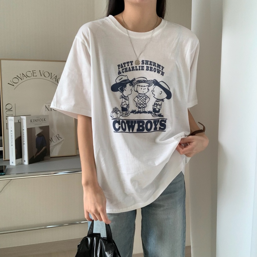 FROMJINI韓國㊣直郵東大門代購女裝新款25春夏熱賣休閑人氣T恤FROMJINIT恤