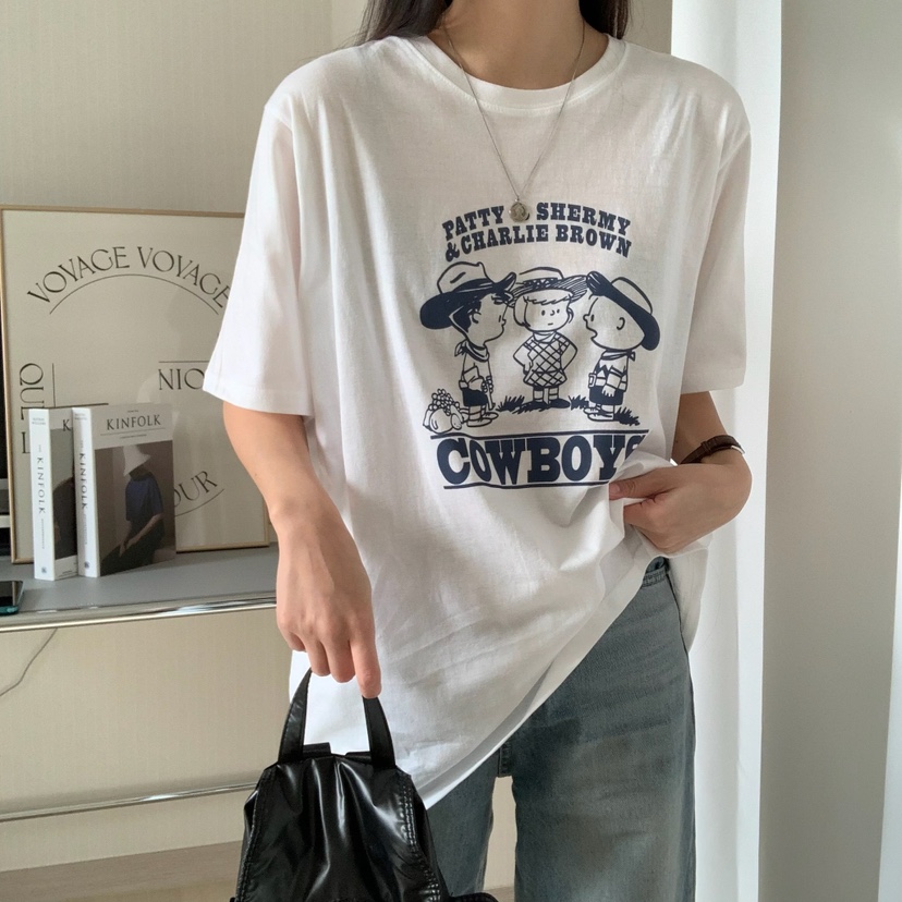 FROMJINI韓國㊣直郵東大門代購女裝新款25春夏熱賣休閑人氣T恤FROMJINIT恤圖色2