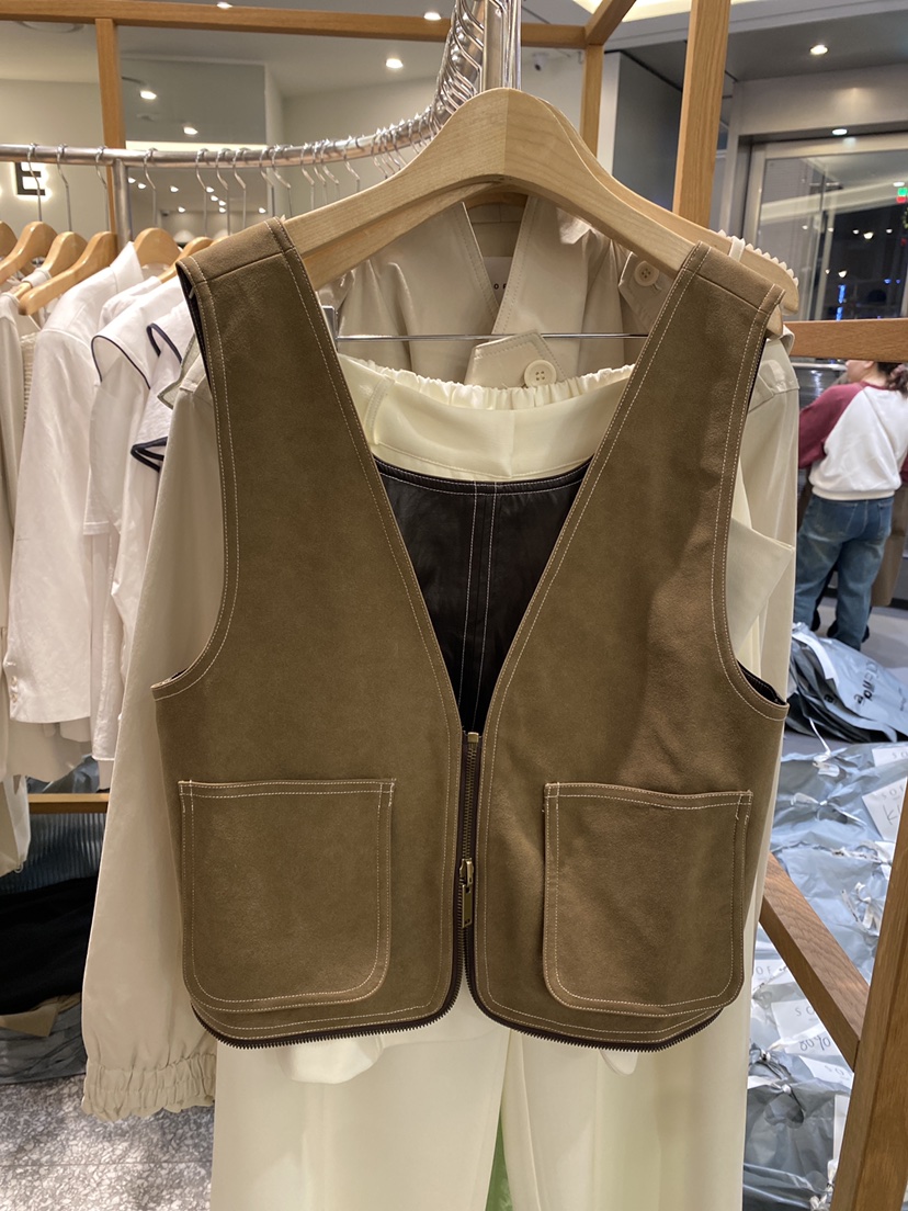 SOF韓國直郵㊣女裝新款推薦熱賣時尚25春夏休閑職業人氣馬甲SOF馬甲圖色1