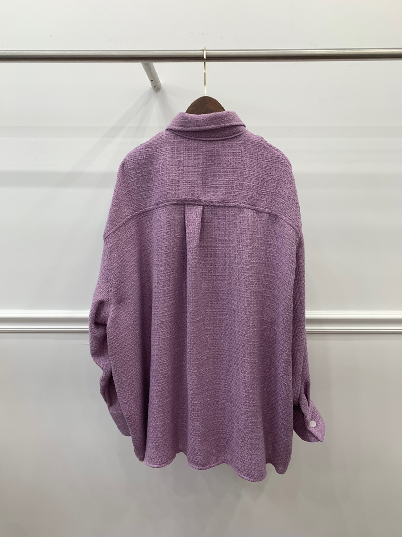 CAMEL-P韓國直郵㊣東大門實拍女裝新品25春夏襯衫蕾絲衫粗花呢Came_l 家襯衫/蕾絲衫