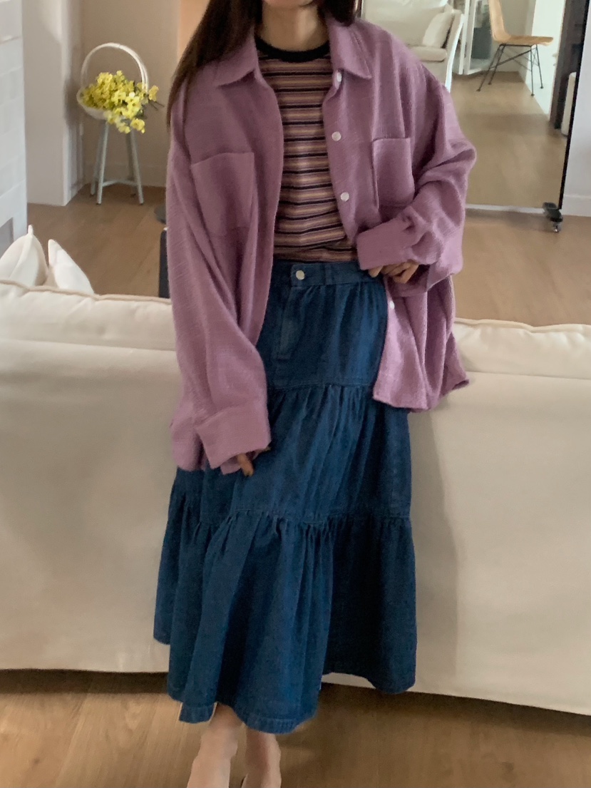 CAMEL-P韓國直郵㊣東大門實拍女裝新品25春夏襯衫蕾絲衫粗花呢Came_l 家襯衫/蕾絲衫