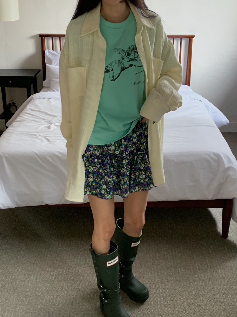 CAMEL-P韓國直郵㊣東大門實拍女裝新品25春夏襯衫蕾絲衫粗花呢Came_l 家襯衫/蕾絲衫