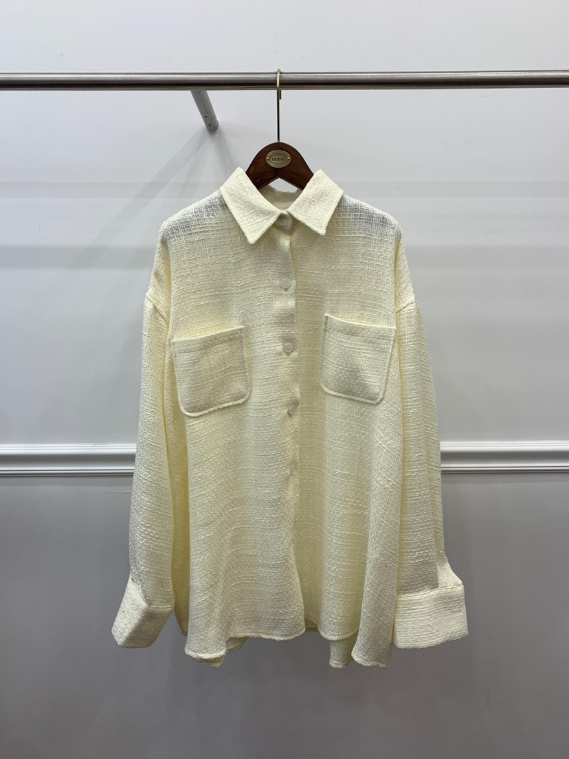 CAMEL-P韓國直郵㊣東大門實拍女裝新品25春夏襯衫蕾絲衫粗花呢Came_l 家襯衫/蕾絲衫圖色2