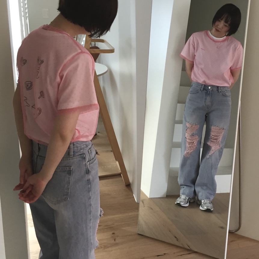 ARCHIVE-P直郵韓國代購㊣女裝新品時尚休閑推薦職業牛仔褲ARCHIVE-P牛仔褲