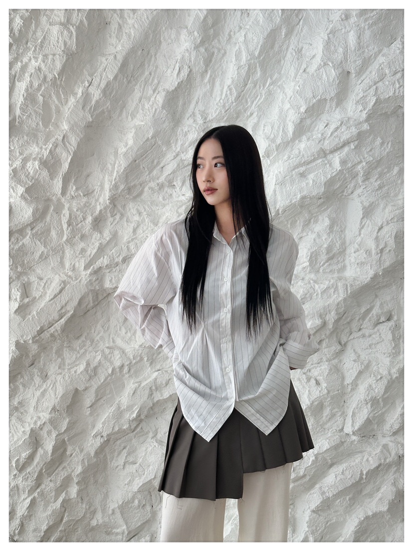 HARZI韓國直郵㊣女裝新品人氣25春夏休閑職業時尚襯衫蕾絲衫HARZI襯衫/蕾絲衫