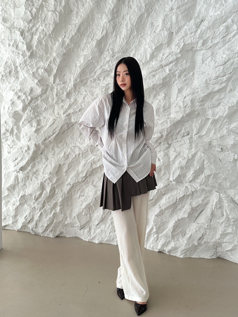 HARZI韓國直郵㊣女裝新品人氣25春夏休閑職業時尚襯衫蕾絲衫HARZI襯衫/蕾絲衫
