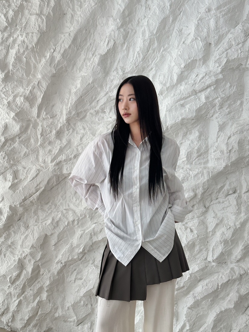 HARZI韓國直郵㊣女裝新品人氣25春夏休閑職業時尚襯衫蕾絲衫HARZI襯衫/蕾絲衫
