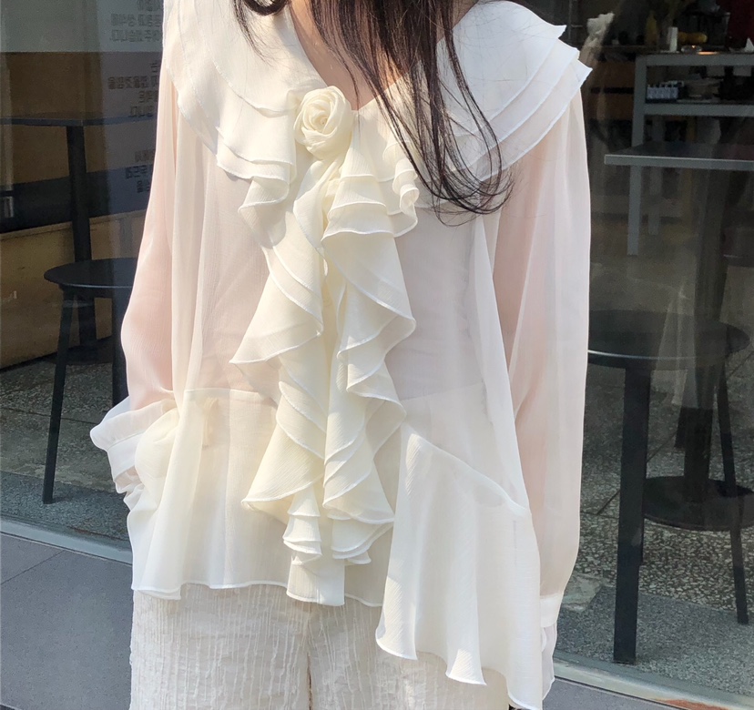 MELTED-P韓國直郵㊣女裝新品熱賣推薦25春夏人氣襯衫蕾絲衫MELTED-P襯衫/蕾絲衫