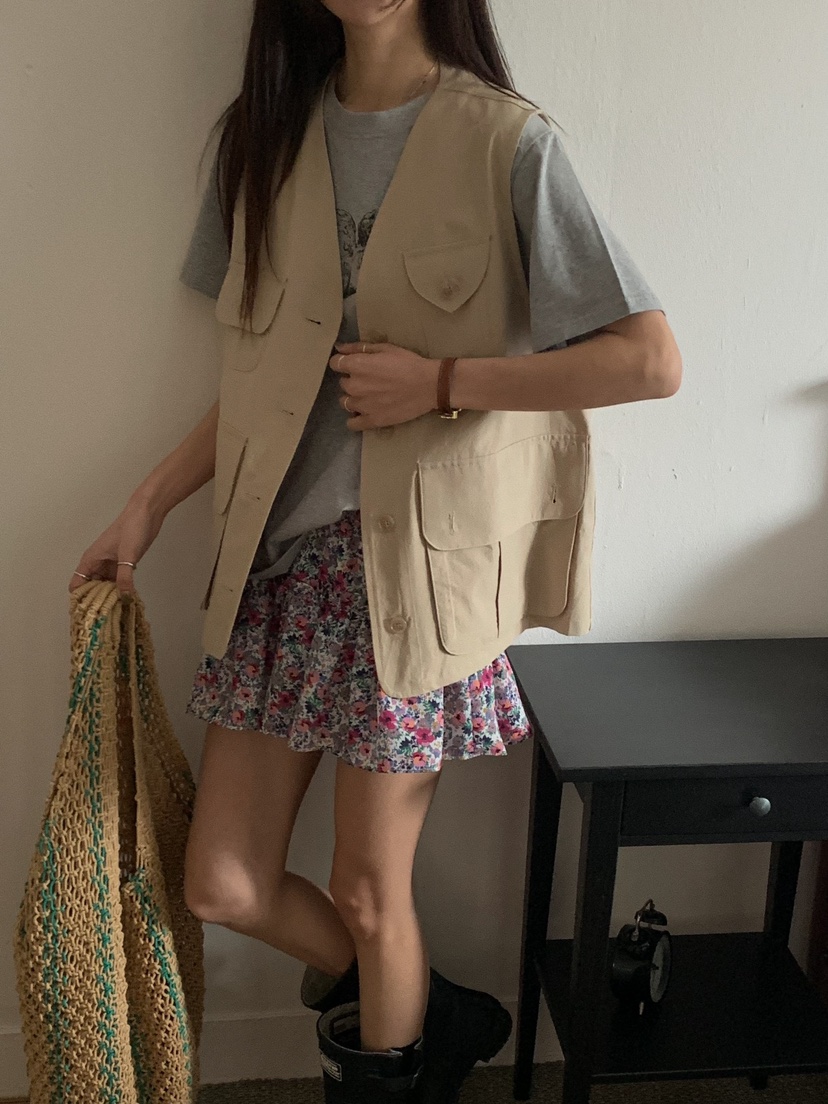 CAMEL-P直郵韓國代購㊣女裝新品熱賣馬甲Came_l 家馬甲