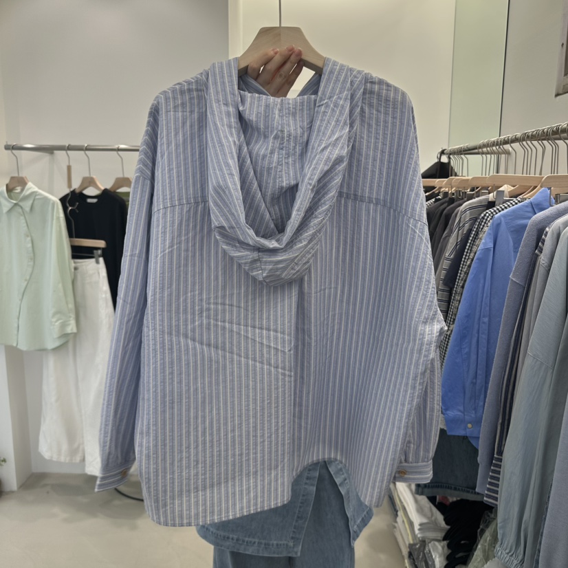 RIVER RAIN直郵韓國代購㊣女裝新品人氣職業襯衫蕾絲衫連帽RIVER RAIN襯衫/蕾絲衫