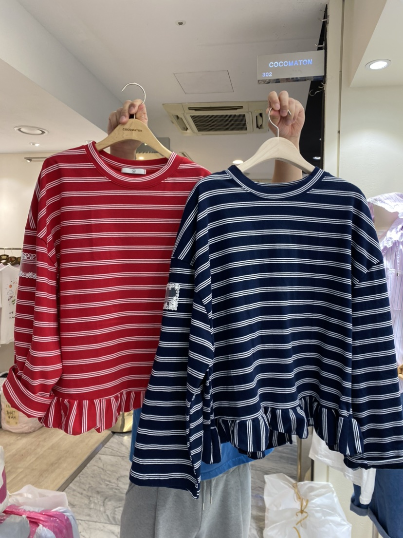 COCOMATON韓國㊣直郵東大門代購女裝新款人氣推薦25春夏長袖T恤COCOMATON長袖T恤