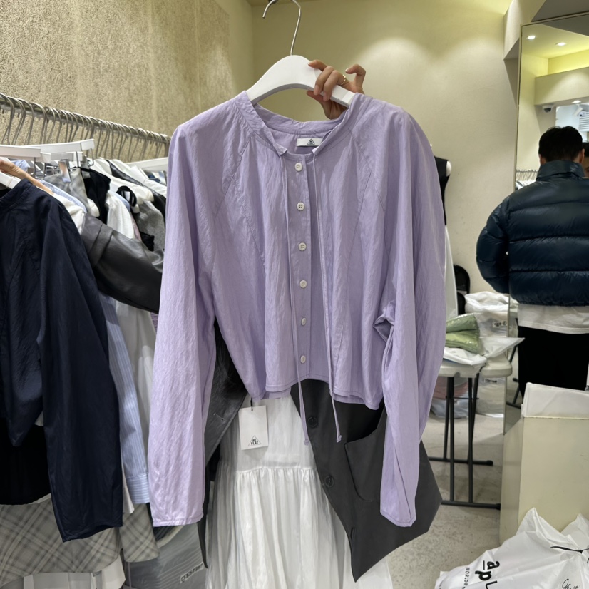 REFLAT韓國㊣直郵東大門代購女裝新品休閑25春夏襯衫蕾絲衫REFLAT襯衫/蕾絲衫