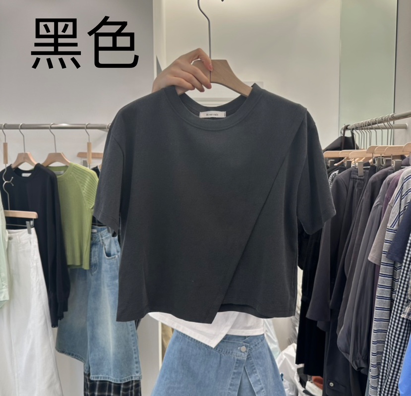 RIVER RAIN直郵韓國代購㊣女裝新款推薦25春夏熱賣休閑T恤RIVER RAINT恤圖色1