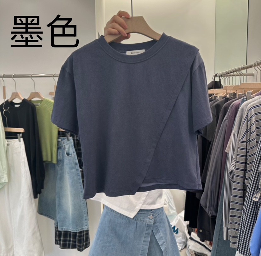 RIVER RAIN直郵韓國代購㊣女裝新款推薦25春夏熱賣休閑T恤RIVER RAINT恤圖色3