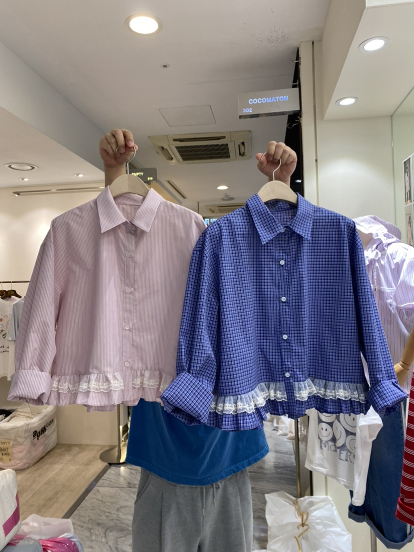 COCOMATON韓國㊣直郵東大門代購女裝新品25春夏人氣襯衫蕾絲衫COCOMATON襯衫/蕾絲衫