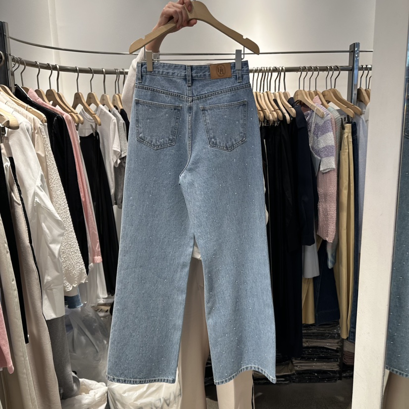 HABLE直郵韓國代購㊣女裝新品熱賣職業時尚人氣推薦25春夏牛仔褲HABLE牛仔褲