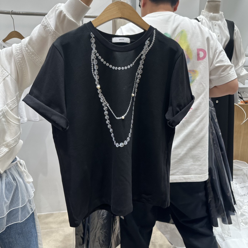 ENVY直郵韓國代購㊣女裝新款人氣25春夏休閑時尚職業推薦T恤ENVYT恤圖色2