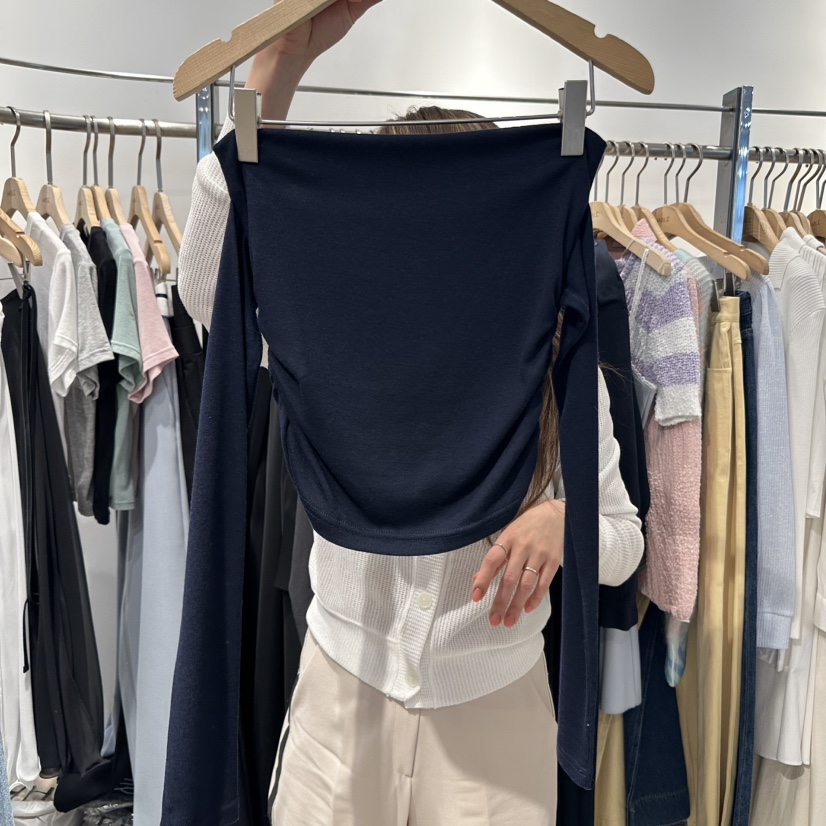 HABLE直郵韓國代購㊣女裝新品25春夏時尚熱賣職業人氣長袖T恤HABLE長袖T恤圖色2