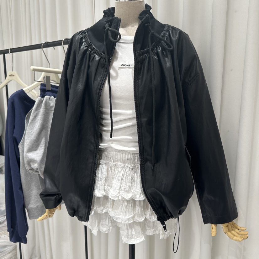 MAY DOROYHY韓國直郵㊣東大門實拍女裝新品25春夏夾克皮革MAY DOROYHY夾克