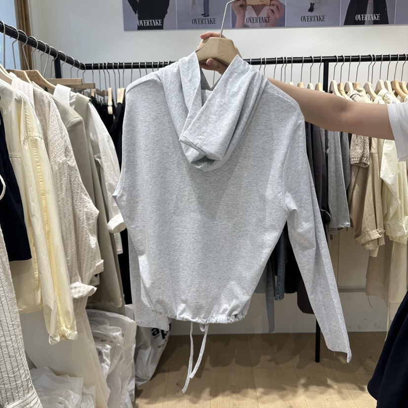 OVERTAKE直郵韓國代購㊣女裝新品熱賣人氣推薦衛衣口袋連帽OVERTAKE衛衣