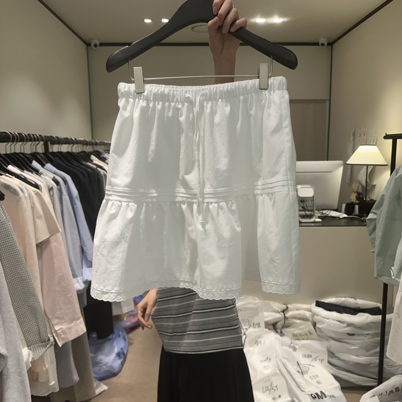 RE STOCK韓國直郵㊣女裝新款25春夏休閑職業熱賣時尚推薦短裙RE STOCK短裙