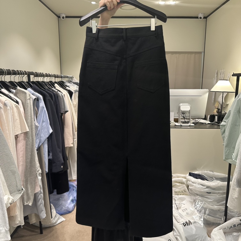 RE STOCK韓國㊣直郵東大門代購女裝新品25春夏休閑長裙長款RE STOCK長裙
