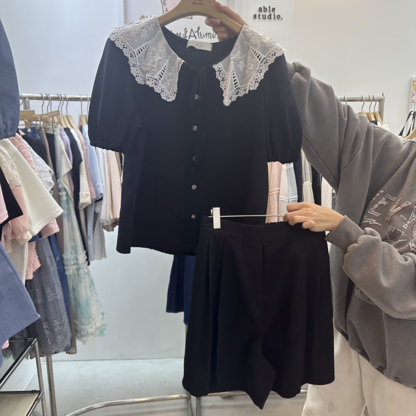 ABLESTUDIO韓國直郵㊣女裝新品25春夏熱賣休閑套裝兩件套套裝ABLE STUDIO套裝