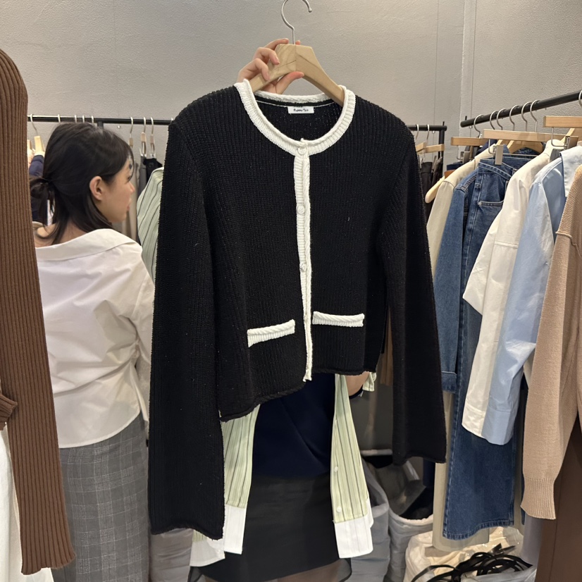 FLAMME TOIT韓國㊣直郵東大門代購女裝新品推薦休閑針織衫FLAMME TOIT針織衫圖色2