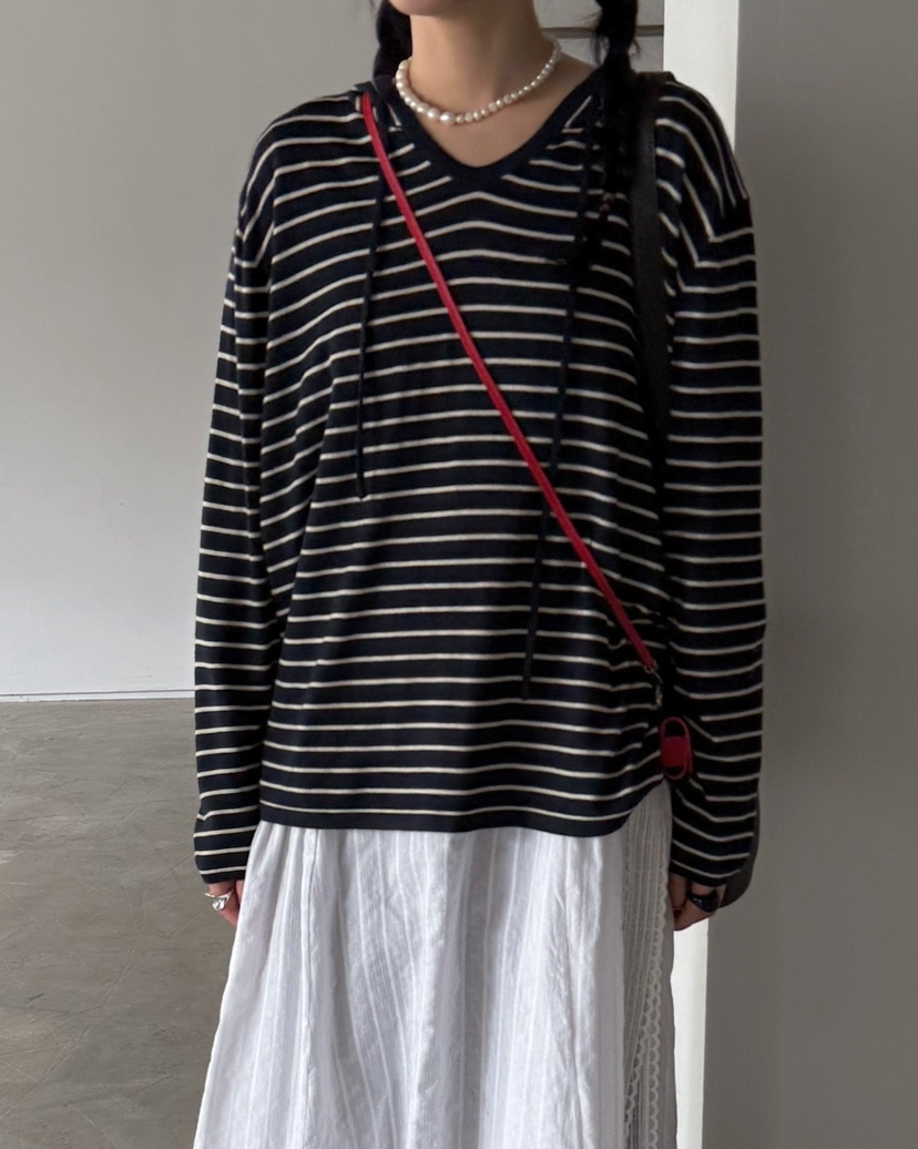 JADEMARKET韓國直郵女士新品熱賣休閑職業25春夏針織衫連帽JADE MARKET針織衫