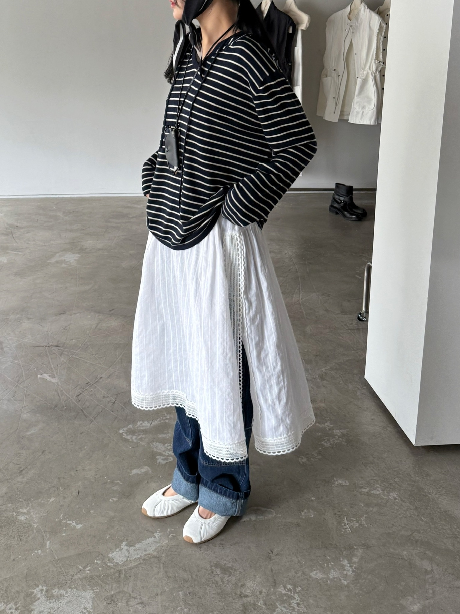 JADEMARKET韓國直郵女士新品熱賣休閑職業25春夏針織衫連帽JADE MARKET針織衫