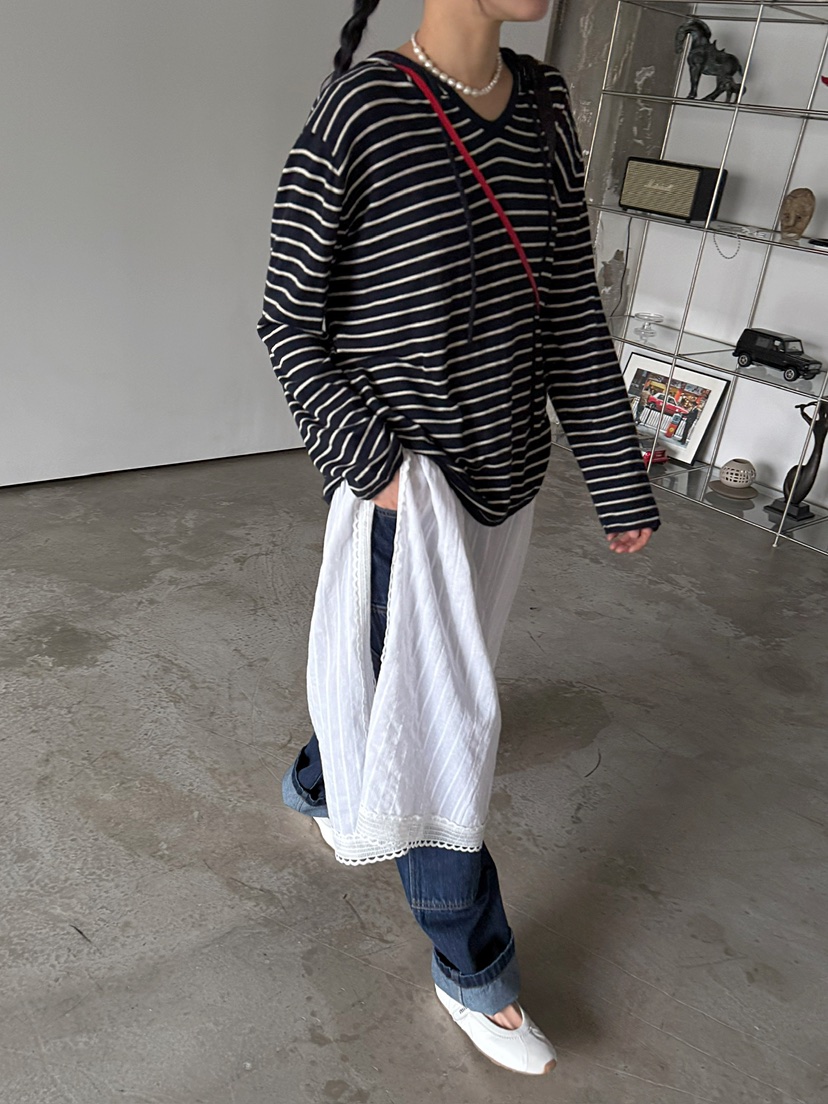 JADEMARKET韓國直郵女士新品熱賣休閑職業25春夏針織衫連帽JADE MARKET針織衫